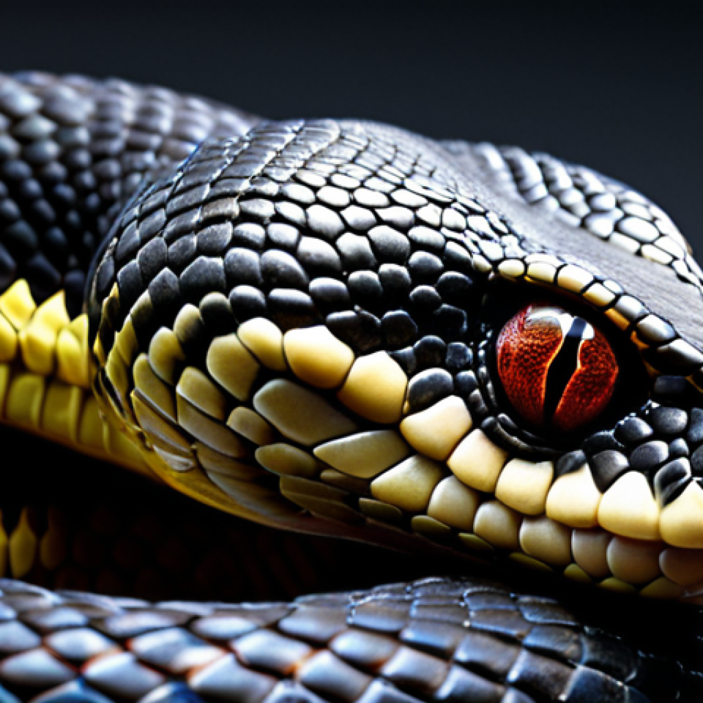 **

Close-up, dramatic molecular visualization of snake venom. Intricate details of the venom's components, highlighting specific toxins and their interactions. Focus on the application of molecular analysis techniques, showing the complexity and cutting-edge research.

**